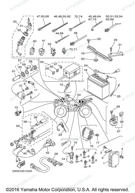 Yamaha ATV 2004 OEM Parts Diagram for Electrical - 1 | Partzilla.com