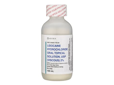 Lidocaine Hydrochloride Oral Topical Solution, USP (Viscous) 2%, 100 mL ...