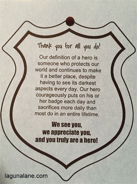 Police Appreciation Bags + FREE Printable Tags for Law Enforcement