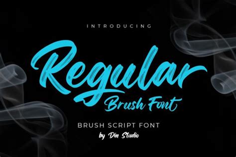 Regular Brush Font | Din Studio | FontSpace