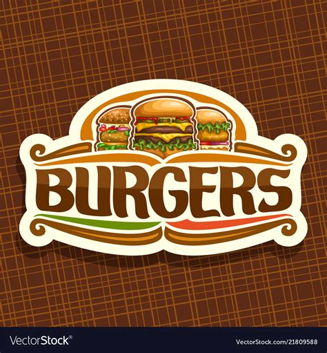 Logo for burgers Royalty Free Vector Image - VectorStock