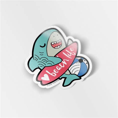 Shark Collection Waterproof Vinyl Stickers FULL SET [12 PCS] - Flair Fighter