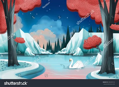 Creative Illustration Innovative Art Swan Lake Stock Illustration ...