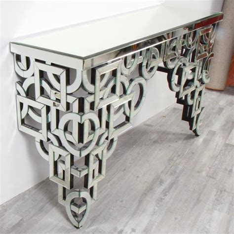 Art Deco Style Mirrored Console Table For Sale at 1stDibs