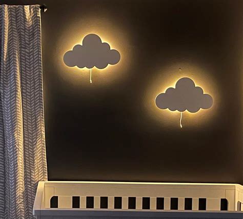 Set of 2 CLOUD WALL LIGHTS Nursery Lighting Baby Room - Etsy UK