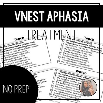 VNesT Aphasia - Adult Speech Therapy by Nicolette Contella | TPT