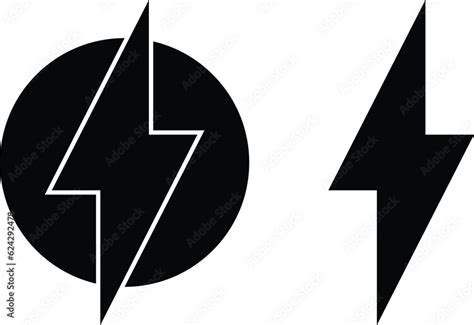 Electric vector icons, Bolt lightning flash icons. Flash icons ...