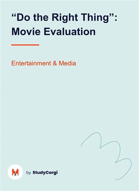 "Do the Right Thing": Movie Evaluation | Free Essay Example