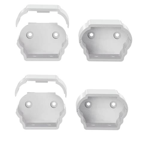 Deckorators Textured White In-Line Rail Bracket 4 Pack in the Deck Railing department at Lowes.com