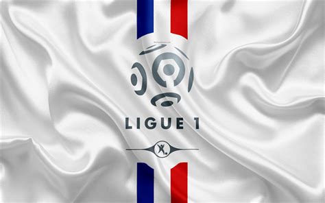 Download wallpapers France Ligue 1, logo, emblem, 4k, French flag ...