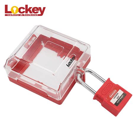 Plastic Electrical Lockout Devices Emergency Wall Switch Lockout With Transparent Cover