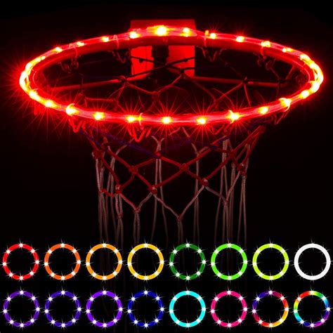 Basketball Hoop Lights, Remote Control Basketball Rim Led Light, 16 ...