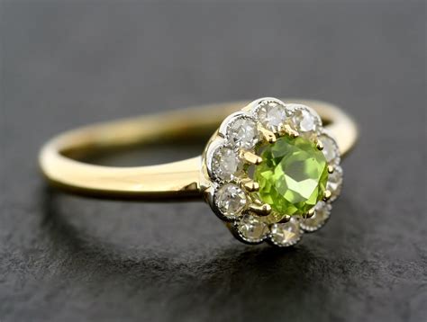 Antique Engagement Ring Vintage Peridot & by AlistirWoodTait