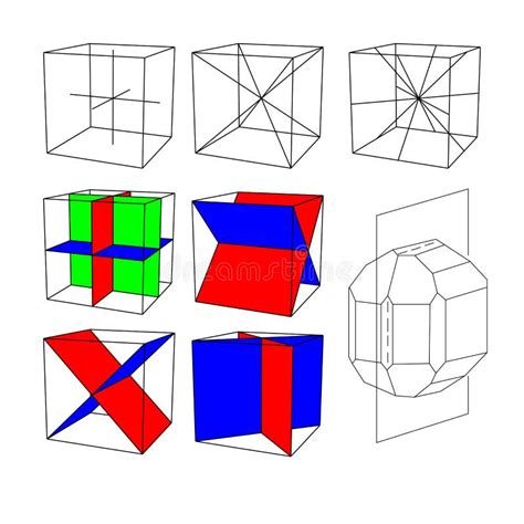 The symmetry of crystals stock vector. Illustration of cube - 80736496