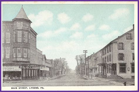 Lykens – Main Street Looking East from Market Street – Lykens Valley: History & Genealogy