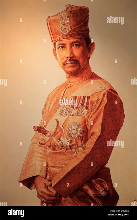 Brunei, His Majesty Sultan Hassanal Bolkiah, painting Stock Photo - Alamy