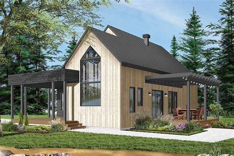 Charming Contemporary 2-Bedroom Cottage House Plan - 22530DR ...