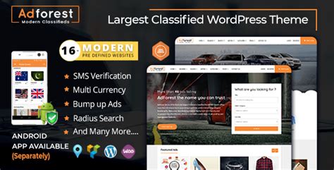 AdForest - 最佳分类广告 WordPress 主题 v5.0.9 免费下载