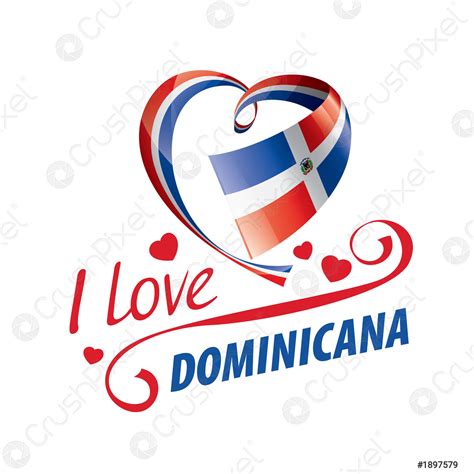 Bandera nacional de la Dominicana en la forma de un - vector de stock 1897579 | Crushpixel