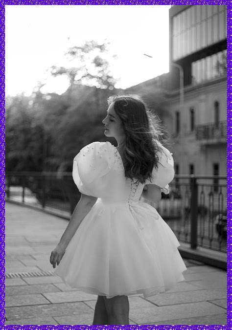 [AffiliateLink] Peggi Dress Short Wedding Dress Mini Wedding Dress Puff - Etsy Uk # ...
