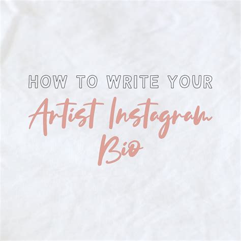 How to Write the Perfect Artist Instagram Bio