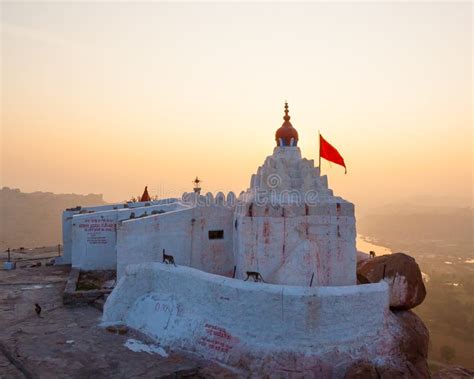 Monkey Temple at Sunrise Hampi India Stock Image - Image of concrete ...