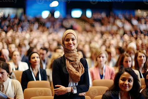 Speaker women at Business Conference and Presentation , Generative AI ...