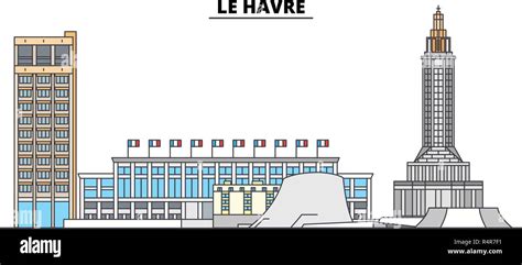 Port le havre france Stock Vector Images - Alamy