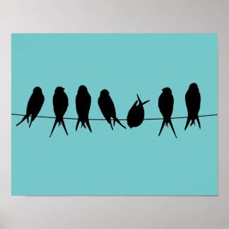 Bird Silhouette Posters | Zazzle Canada