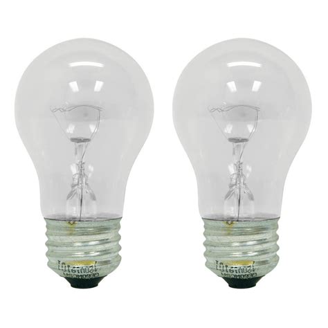 GE Lighting 69914 60 Watt E26 A15 Crystal Clear Soft White Incandescent Light Bulb 2 Pack ...