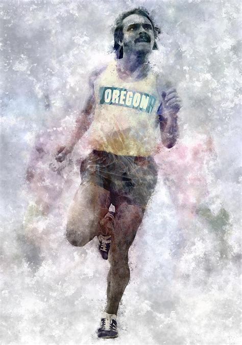 Oregon Ducks Steve Prefontaine Digital Art by Daniel Hagerman