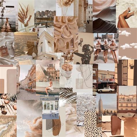 Ready to Print Tan Aesthetic Travel Vibes Wall Collage Kit - Etsy ...