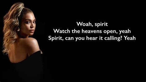 Beyonce - Spirit (Lyrics) Chords - Chordify