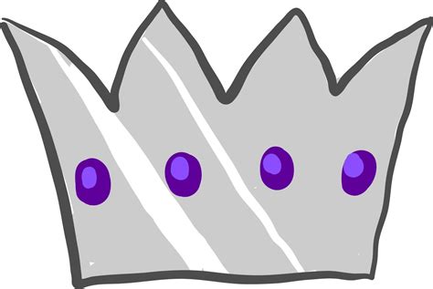 Crown silver, illustration, vector on white background. 13718413 Vector ...