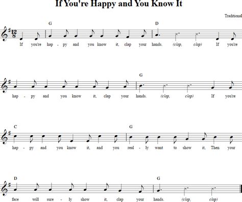 If You're Happy and You Know It | Recorder Sheet Music