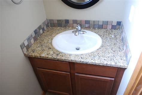 30 Ideas of using glass mosaic tile for bathroom backsplash