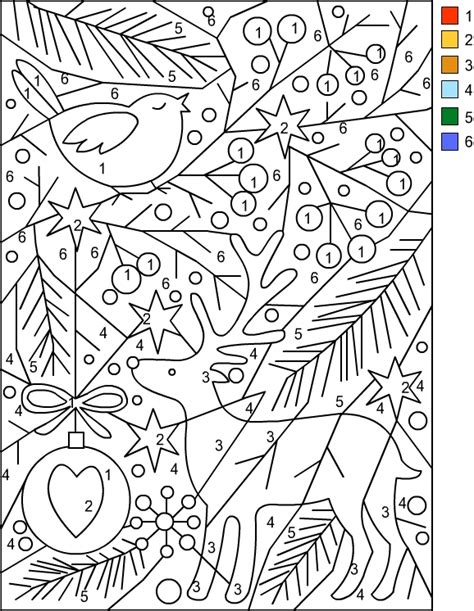 Nicole's Free Coloring Pages: CHRISTMAS * Color by Number