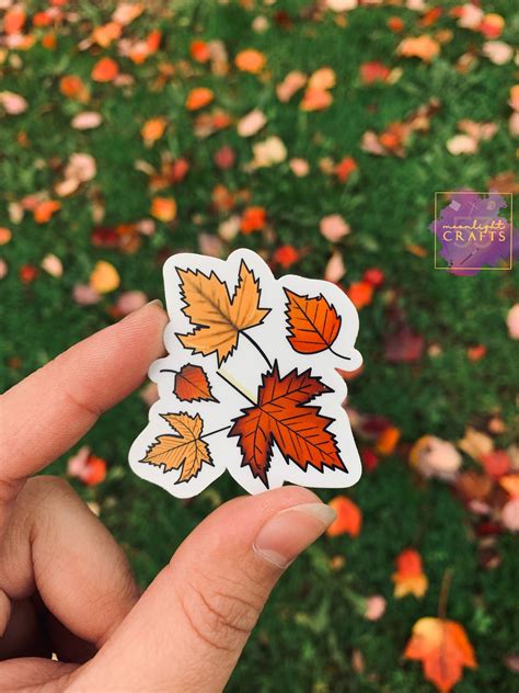 Fall Leaves Sticker 2 x 1.82 | Etsy