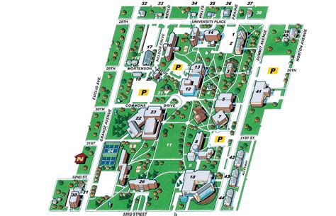 Augustana College Campus Map – Map Vector