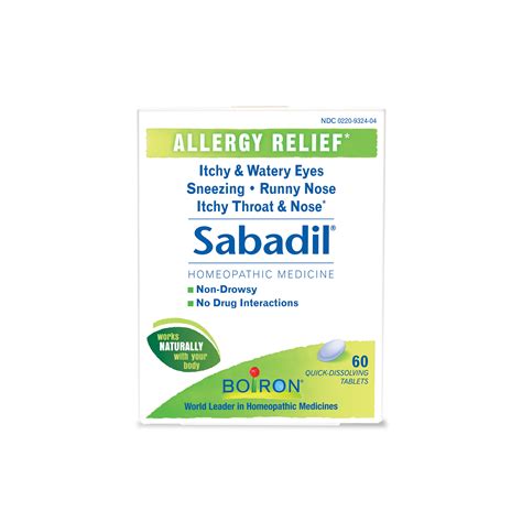 Boiron Sabadil Allergy Relief Tablets, 60 Ct - Walmart.com