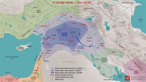 The Mitanni Empire, c. 1500-1300 BCE (Illustration) - World History Encyclopedia