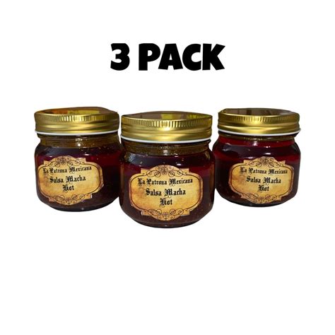 3x Salsa Macha Artesanal, Chilli Sauce, Spicy, Mild, Mexican Hot Sauce ...