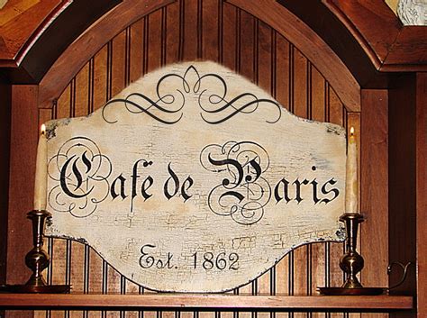 Cafe De Paris Sign French Signs French Country Kitchen Sign Vintage ...