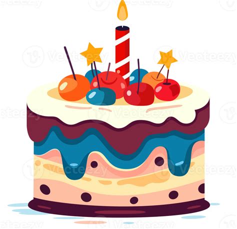 Birthday Cake Vector Illustration 24742842 PNG