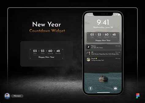 Day-5 (New Year Countdown Widget) by Naveenkumar on Dribbble