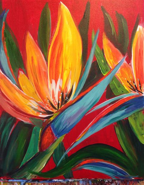 Bird of paradise A brand-new painting for Merlot2Masterpiece inspired by thebrilliant colors of ...