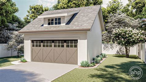 2 Car Craftsman Style Garage Plan with Shed Dormer | Whitmor