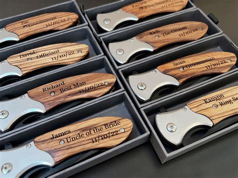 Groomsmen Gifts Sets, Groomsmen Personalized Engraved Knives, Groomsman ...