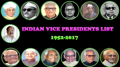 Vice Presidents of INDIA List With Photos (1952 2017) || Indian Vice President List - YouTube