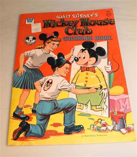 Mickey Mouse Club Coloring Book, 1957 | Vintage coloring books ...